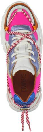 DWRS Jupiter leren sneakers wit multi Meisjes Leer Meerkleurig 28