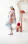DWRS Jupiter tweed chunky leren sneakers beige fuchsia Roze Meisjes Leer 30 - Thumbnail 3