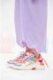 DWRS Jupiter leren sneakers oranje multi Meisjes Leer Meerkleurig 30 - Thumbnail 3