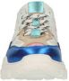 DWRS Pluto leren sneakers met pailletten roze blauw Meisjes Leer Meerkleurig 35 - Thumbnail 4