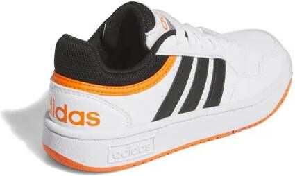 Adidas Originals Hoops 3.0 sneakers wit zwart oranje Jongens Meisjes Imitatieleer 36