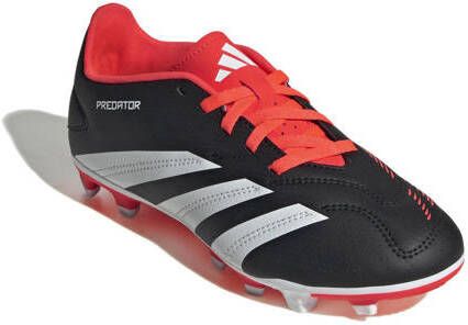 Adidas Performance Predator Club TxG Jr. voetbalschoenen zwart wit rood Jongens Meisjes Imitatieleer 32