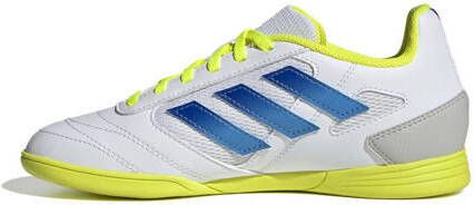 Adidas Performance Super Sala 2 Jr. zaalvoetbalschoenen wit kobaltblauw geel Jongens Meisjes Imitatieleer 28