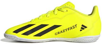 Adidas Performance X Crazyfast Club IN Junior voetbalschoenen geel zwart wit Jongens Meisjes Imitatieleer 28