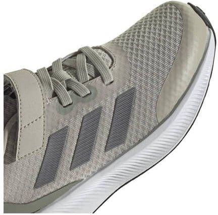 Adidas Sportswear Runfalcon 3.0 hardloopschoenen grijsgroen beige wit Jongens Meisjes Mesh 28 Sneakers
