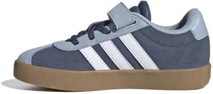 Adidas Sportswear VL Court 3.0 sneakers donkerblauw lichtblauw wit Jongens Meisjes Suede 28