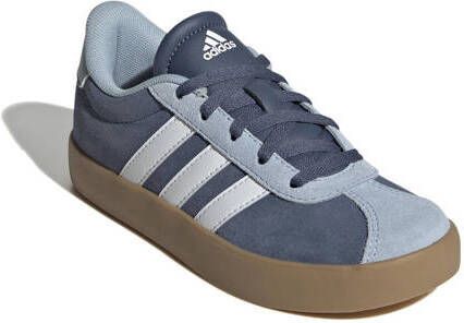 Adidas Sportswear VL Court 3.0 sneakers donkerblauw lichtblauw wit Jongens Meisjes Suede 35
