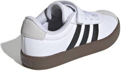 Adidas Sportswear VL Court 3.0 sneakers wit zwart beige Jongens Meisjes Suede 28