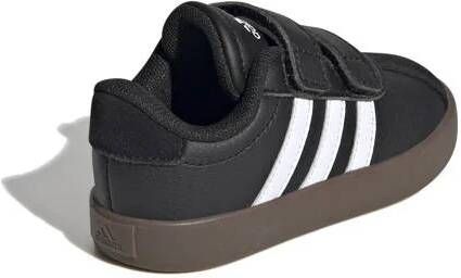Adidas Sportswear VL Court 3.0 sneakers zwart wit Jongens Meisjes Suede 19