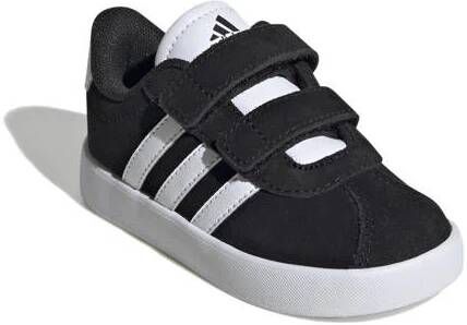 Adidas Sportswear VL Court 3.0 sneakers zwart wit Jongens Meisjes Suede 25