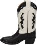 Bootstock Fever leren cowboy laarzen zwart wit Meisjes Leer Meerkleurig 31 - Thumbnail 4
