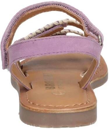 Braqeez leren sandalen lila Meisjes Leer Meerkleurig 31