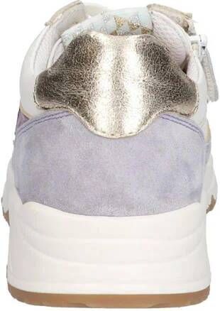 Braqeez leren sneakers lila wit Paars Meisjes Leer Meerkleurig 33