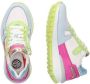 Braqeez 423272-122 Meisjes Lage Sneakers Roze Wit Multi Blauw Groen Nubuck Veters - Thumbnail 4