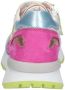 Braqeez 423272-122 Meisjes Lage Sneakers Roze Wit Multi Blauw Groen Nubuck Veters - Thumbnail 5