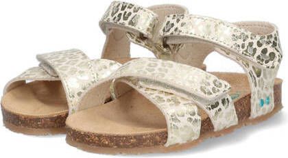 BunniesJR Bibi Beach sandalen met panterprint champagne Wit Meisjes Imitatieleer 29