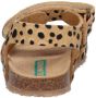 BunniesJR 224408-703 Meisjes Platte Sandalen Beige Print Imitatieleer Klittenband - Thumbnail 6