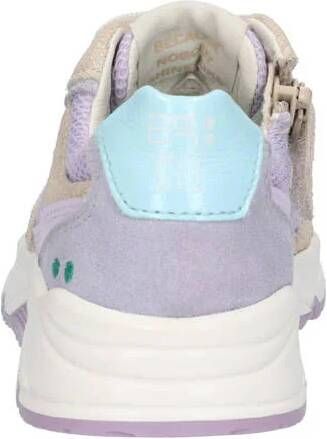 BunniesJR Fenna Force chunky leren sneakers beige lila Paars Meisjes Leer 30