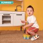 BunniesJR 224310-503 Jongens Lage Sneakers Beige Oranje Wit Blauw Leer Veters - Thumbnail 10