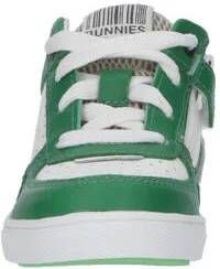 BunniesJR Loran Louw leren sneakers groen wit Jongens Leer Meerkleurig 28