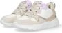 BunniesJR 224343-501 Meisjes Lage Sneakers Offwhite Lila Beige Imitatieleer Veters - Thumbnail 5