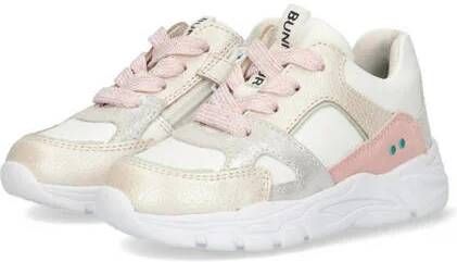 BunniesJR Sia Spring leren sneakers wit roze Meisjes Leer Meerkleurig 24