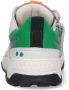 BunniesJR Bunnies JR 223374-600 Jongens Lage Sneakers Wit Grijs Groen Oranje Leer Veter - Thumbnail 5