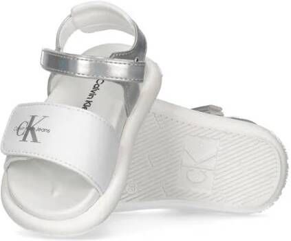 Calvin Klein sandalen zilver wit Meisjes Imitatieleer Logo 24