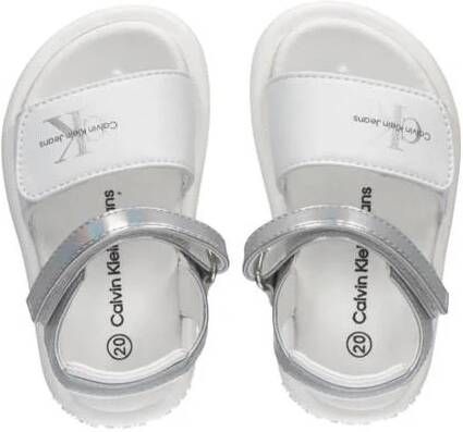 Calvin Klein sandalen zilver wit Meisjes Imitatieleer Logo 24