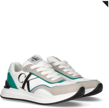 Calvin Klein sneakers wit groen Jongens Imitatieleer Meerkleurig 30