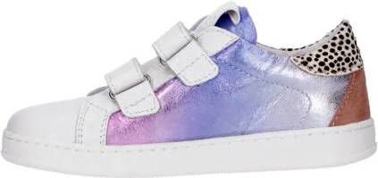 clic! leren sneakers lila Paars Meisjes Leer Meerkleurig 32