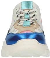 DWRS Pluto leren sneakers met pailletten roze blauw Meisjes Leer Meerkleurig 28