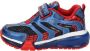 Geox Bayonyc Spider-Man sneakers met lichtjes blauw rood - Thumbnail 5