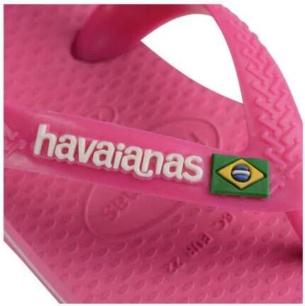 Havaianas Baby Brasil Logo II teenslippers met hielbandje roze Meisjes Rubber 22