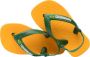 Havaianas Baby Brasil Logo II teenslippers met hielbandje geel groen Jongens Rubber 25 26 - Thumbnail 4