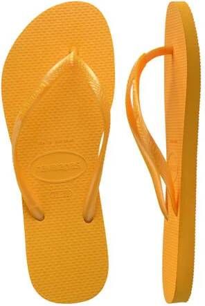 Havaianas Slim teenslippers geel Meisjes Rubber Effen 29 30