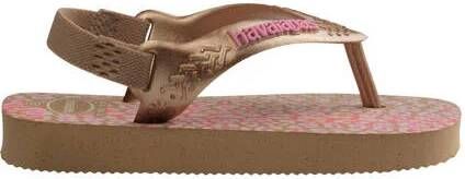 Havaianas teenslippers met hielbandje goud Meisjes Rubber 21