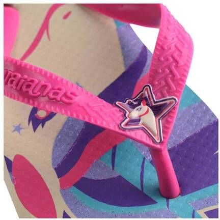 Havaianas Unicorn teenslippers roze beige Meisjes Rubber Personage 35 36