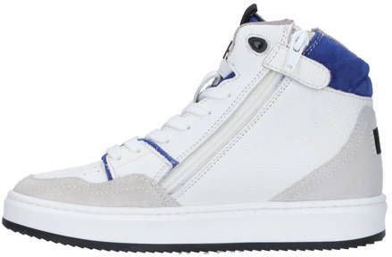 Hip suède sneakers wit blauw Jongens Leer Meerkleurig 27