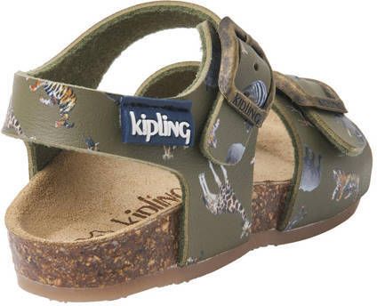 Kipling leren sandalen kaki Groen Jongens Leer All over print 25