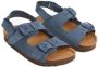 Mango Kids leren sandalen blauw Jongens Leer Effen 21(12 8cm) - Thumbnail 6