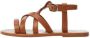 Mango Kids leren sandalen cognac Bruin Meisjes Leer Effen 21(12 8cm) - Thumbnail 5