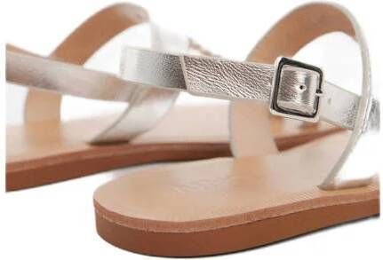 Mango Kids sandalen zilver Meisjes Imitatieleer 38