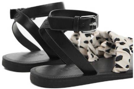 Mango Kids sandalen zwart wit Meisjes Imitatieleer Meerkleurig 22(13 5cm)