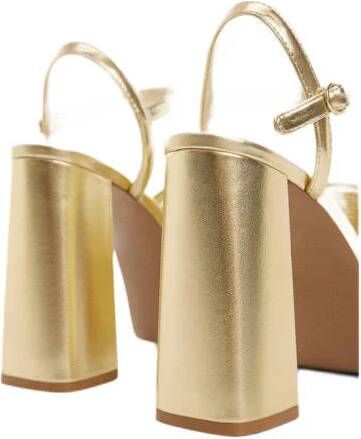 Mango sandalettes goud Dames Imitatieleer 38 | Sandalette van