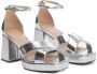 Mango sandalettes zilver Dames Imitatieleer 36 | Sandalette van - Thumbnail 5
