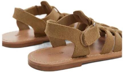 Mango Kids suède sandalen camel Bruin Jongens Meisjes Suede Effen 24(14 8cm)