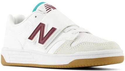 New Balance 480 V1 sneakers wit donkerrood aqua Jongens Meisjes Leer Effen 32