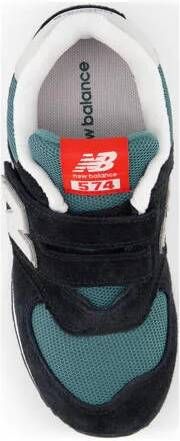New Balance 574 V1 sneakers zwart grijsblauw Jongens Meisjes Suede Meerkleurig 33