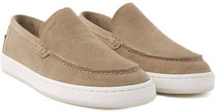 Nubikk suède loafers taupe Bruin Jongens Suede Effen 28